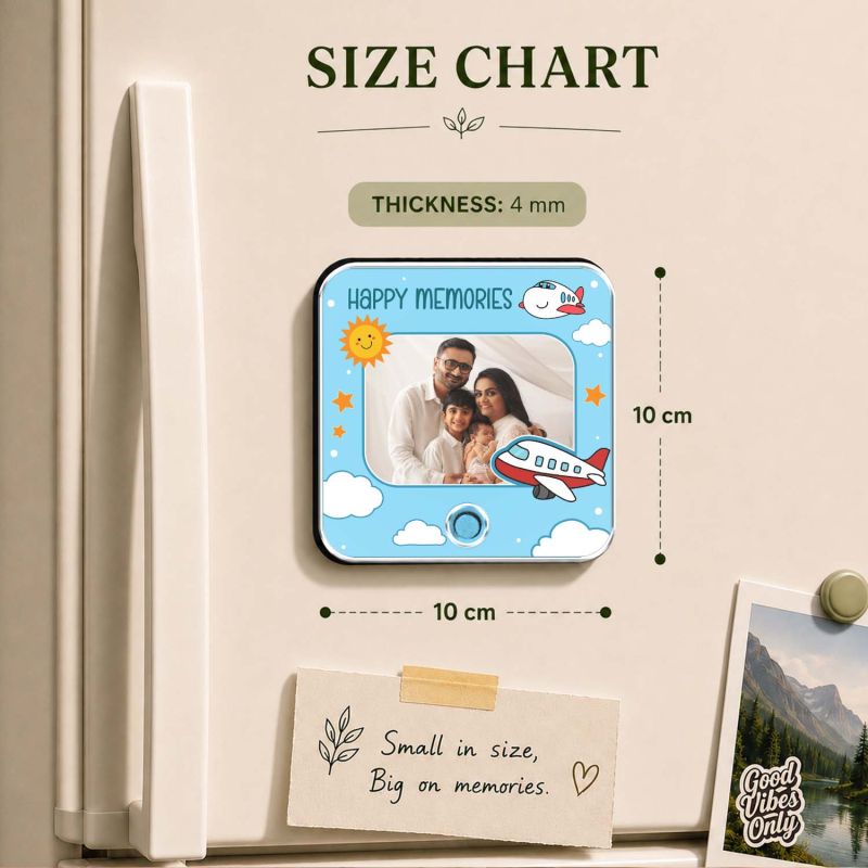 Personalized Audio Fridge Magnet with Custom Photo & Song Unique Musical Memory Keepsake, Customized Gift for Family, Friends & Couples